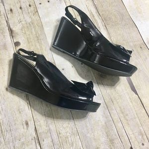 Beautiful Lane Bryant Peep Toe Wedge Shoes!